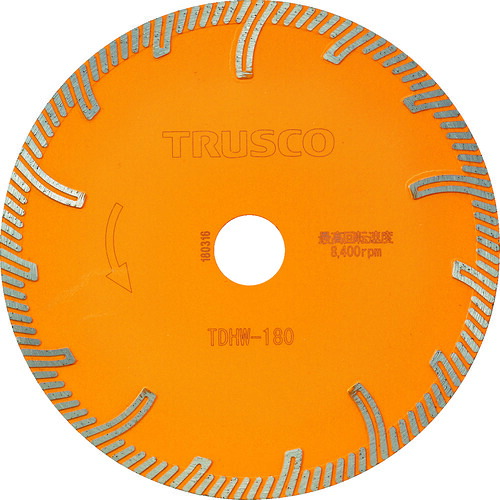 TDHW-180 TRUSCO ダイヤモンドカッタープロテクトウエーブ 180X2.4TX25.4 トラスコ中山