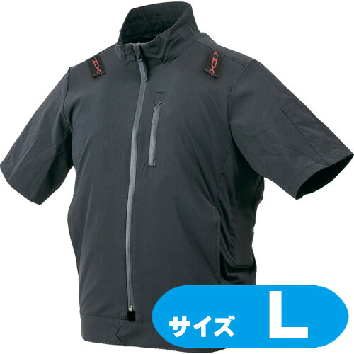 33700814 ハラダ EX.WORKERS E/F御召しもの半袖上衣AS 黒いこと L