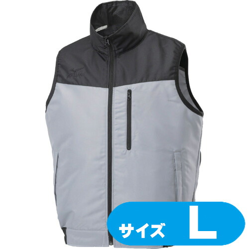 F2JP019093L ミズノ エアリージャケットTOUGHより良い 黒いこと×アロイグレー L