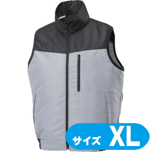 F2JP019093XL ミズノ エアリージャケットTOUGHより良い 黒いこと×アロイグレー XL