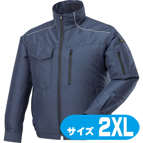 F2JP9190142XL ミズノ エアリージャケットTOUGH ドレスネイビー 2XL