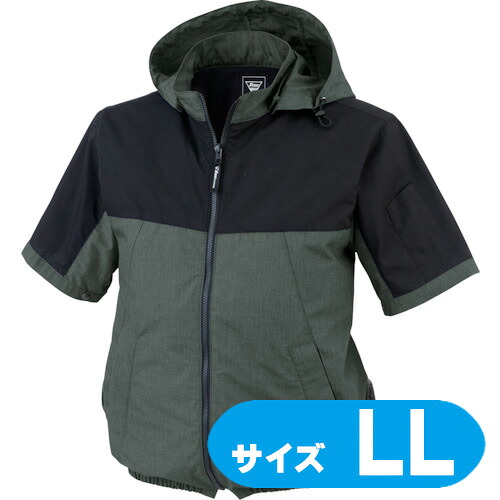 XE98026661LL XEBEC 空調設備服半袖上衣 XE98026-661-LL 杢緑であること【愛読者・乾電池・有線テレビ別売】