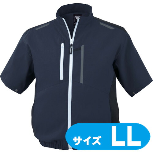 XE9802710LL XEBEC 冷房装置服制電半袖上衣 XE98027-10-LL 紺色【気違い・乾電池・有線テレビ別売】