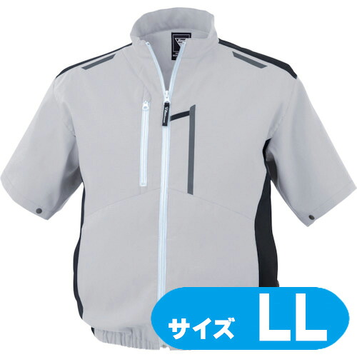 XE9802722LL XEBEC 冷房装置服制電半袖上衣 XE98027-22-LL しろがね色薄墨色【気違い・乾電池・有線テレビ別売】
