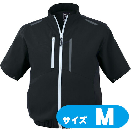 XE9802790M XEBEC 冷房装置服制電半袖上衣 XE98027-90-M 黒色【気違い・乾電池・有線テレビ別売】