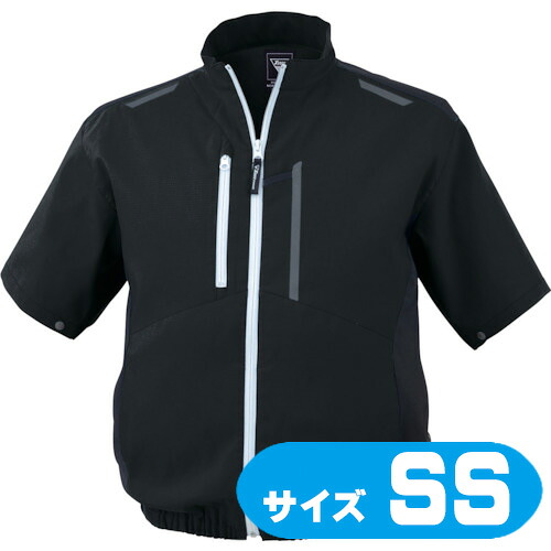 XE9802790SS XEBEC 冷房装置服制電半袖上衣 XE98027-90-SS 黒色【気違い・乾電池・有線テレビ別売】