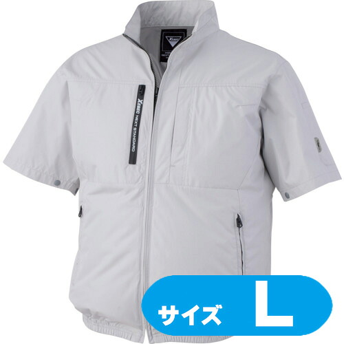 XE9803422L XEBEC 冷房装置服半袖上衣 XE98034-22-L しろがね色薄墨色【気違い・乾電池・有線テレビ別売】