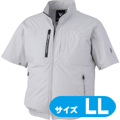 XE9803422LL XEBEC 冷房装置服半袖上衣 XE98034-22-LL しろがね色薄墨色【気違い・乾電池・有線テレビ別売】