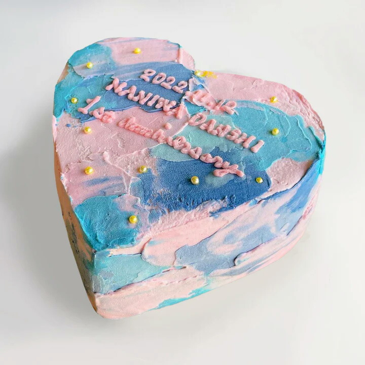 バースデーケーキ 誕生日ケーキ オーダーケーキ 韓国発 センイルケーキ 4号 2～3名様 結婚記念日 記念日 ケーキ ギフト 推しケーキ 推し活 韓国スイーツ かわいい 人気 バースデー プレゼント お取り寄せ スイーツ インスタ映え 女性