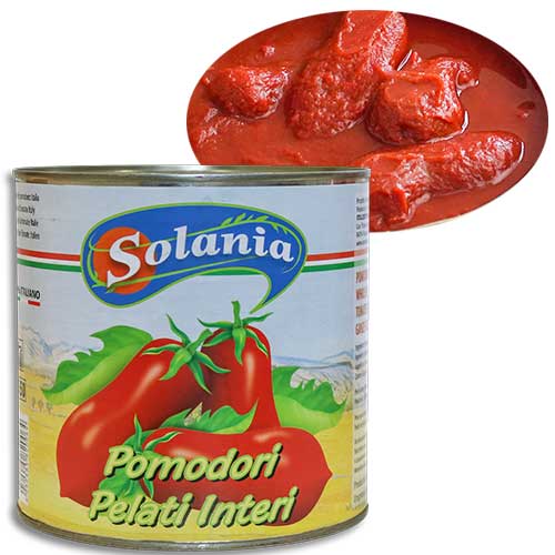 ソラニア トマトホール 2500g 固形量:1500g カンパーニア州 Solania Pomodori Pelati 【1個口8缶まで】【内容総量:2500g】| イタリア トマト缶 パスタ ピザ ピッツァ ソース 煮込み 大容量 業務用 1号缶 ホールトマト画像
