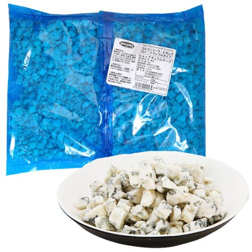 【冷凍】ゴルゴンゾーラ・ピッカンテ IQF  1kg　| ピカンテタイプ クランブルタイプ ブルーチーズ ピザ パスタ ソース