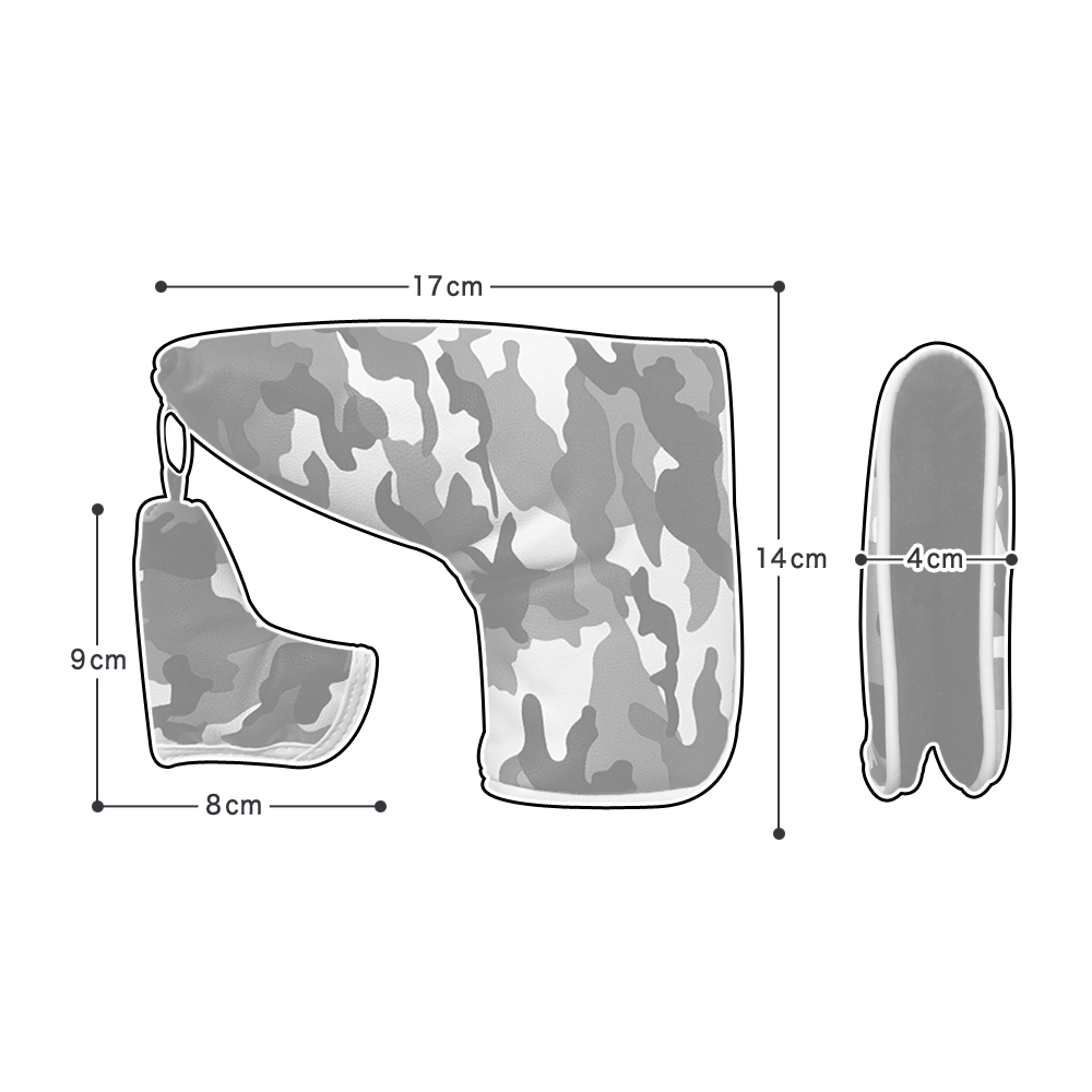 楽天市場 送料無料 ゴルフ パターカバー パターヘッドカバー パターピンタイプ マグネット式 人気の迷彩柄３カラー マレットタイプも販売してます たるしる スポーツ アウトドア