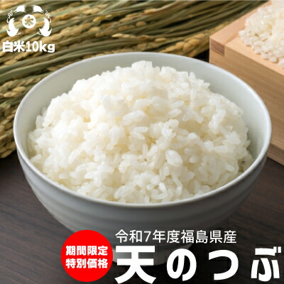 楽天市場】米 お米令和7年度福島県産天のつぶ白米10kg（5kg×2袋）お米
