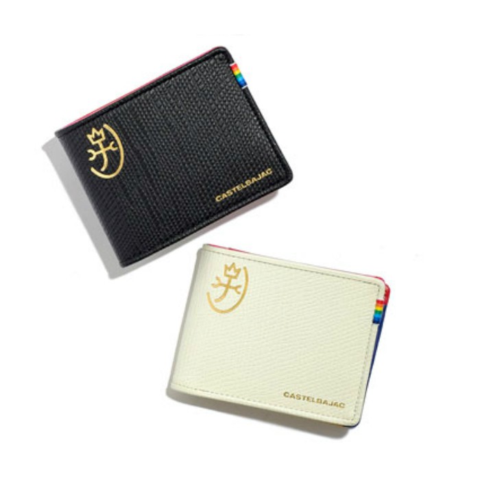 安い購入 楽天市場 ポイント10倍 Castel Bajac カステルバジャック レインボー 二つ折り財布 折財布 ウォレット No カラフル おしゃれ 本革 レザー メンズ レディース ユニセックス バジャック ゴルフ Golf フランス 人気 送料無料 ｔａｓｃｈｅ ｊａｃｋ