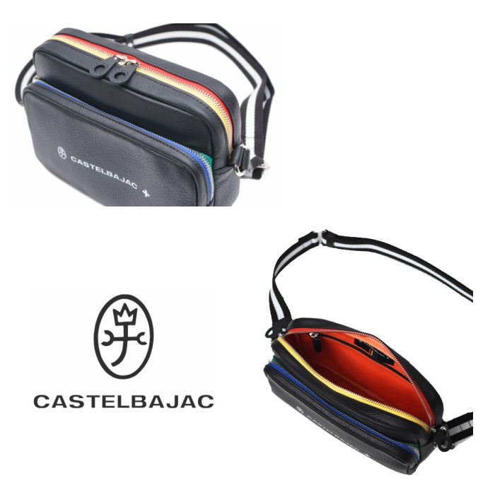 CASTELBAJACカステルバジャッククオーレレザーミニショルダーバッグ横型23cmNo.034113