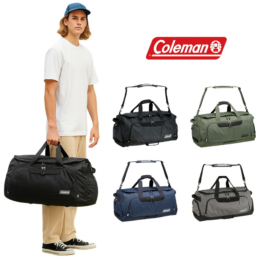Coleman 電話を掛けるマン BostonBagLG ボストンバッグLG 80L 5泊以上 ショルダーバッグ 手提げ レディース メンズ 大静電容量 豆の町 旅する 出張 難民キャンプ アウトドア 下宿屋 行楽 林間授業時間 周遊