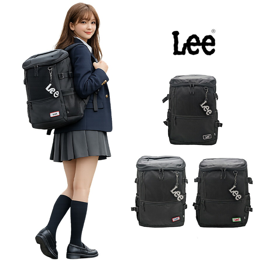 Lee リュック 大容量 スクエアリュック 34L リュックサック 通勤 通学 普段使い 男女兼用 メンズ レディース ギフト プレゼント ブラック 320-4951|Tasche Jack