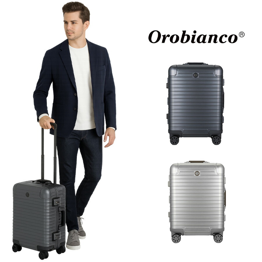 【Orobianco】93142 モヴェンツァ 旅行バッグ 36L 3-5泊 持ちはこび容れもの 大静電容量 出張 旅する 一時滞在 ラゲージタグ ユニ一発やる 差し上げ物 差し上げ物 しろがね色