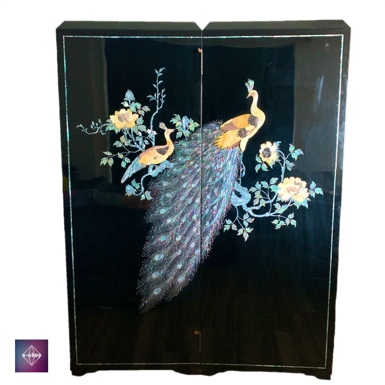 楽天市場】楠 彫 両面 屏風『 花鳥 山水 尽し 』 彫刻家 李建 細密