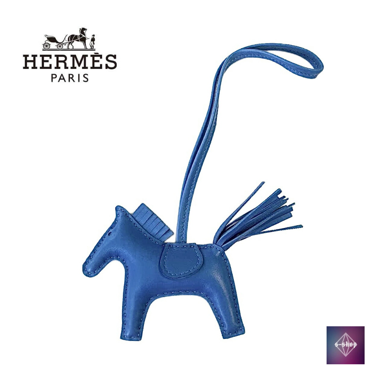エルメス！HERMES！ロデオの青いレザー馬型チャーム！美品 楽天市場】HERMES エルメス 青 馬 チャーム レディース メンズ