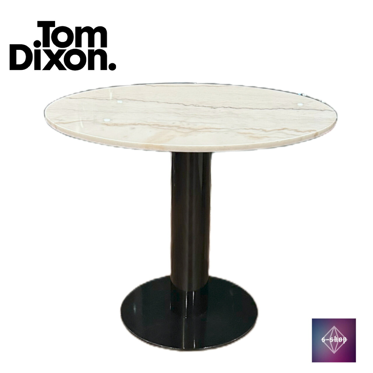 Tom Dixon. トムディクソン TUBE DINING TABLE ダイニングテーブル ラウンド 大理石 インテリア 家具 展示品 カッシーナ arflex リーンロゼ|s-shop ブランド買取 販売