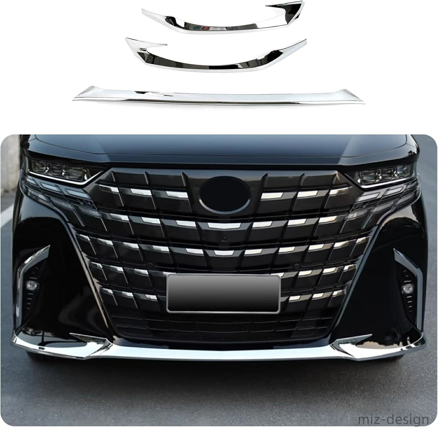 新型アルファード40系 フロント バンパーガーニッシュ ALPHARD 40系 アクセサリー パーツ TATOYA バンパーリップトリム 傷防止 フロントバンパーガーニッシュ|TATOYA
