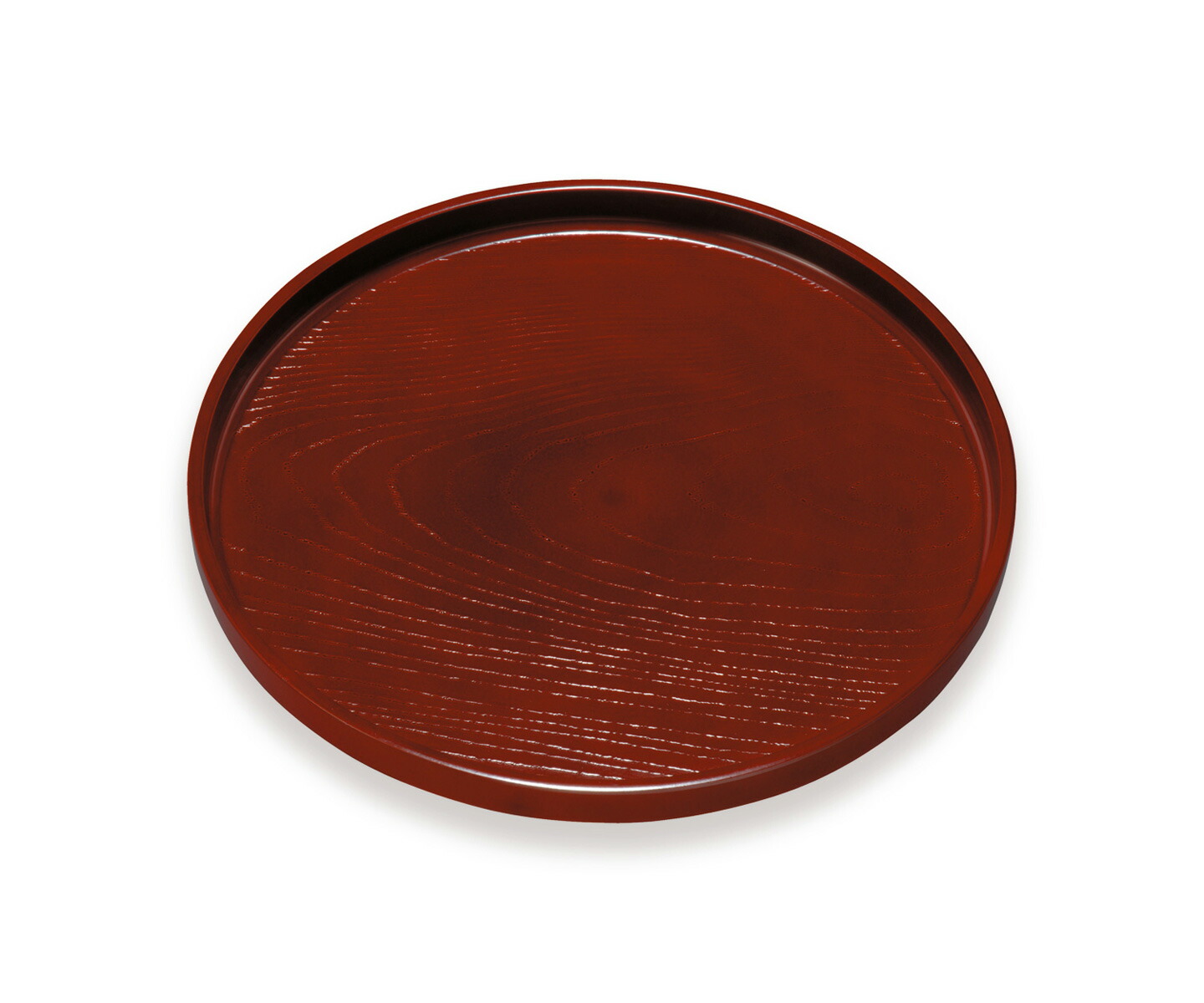 楽天市場】町宗工芸 丸盆 11.0 ケヤキ杢 紅溜 滑り止め付 紀州のぬり