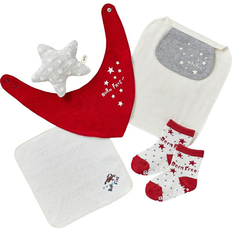 インテリア雑貨 ボーンフリー ウィッシュ きらきら星セット アカ 北海道から沖縄 まで 日本全国 送料無料 おしゃれ ベビーギフト スタイ ギフトセット かわいい ベビー用品 日本製 Sfeah Com