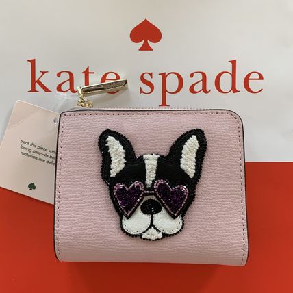 楽天市場 送料無料 ケイトスペード Kete Spade レディースミニ財布 フレンチブルドッグ ピンクベージュ レザー 犬 可愛い Pwru7680 達人のギフト屋さん