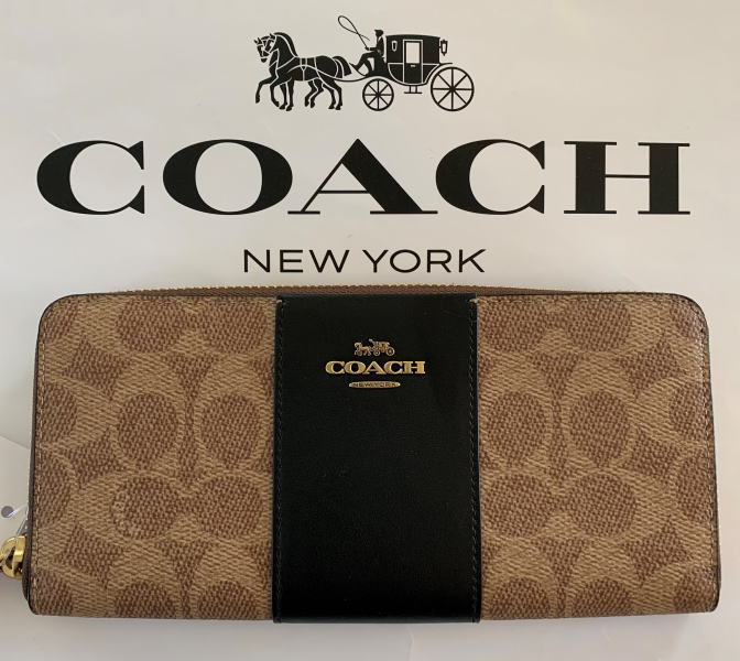 50 Off 楽天市場 日本在庫 即発送 コーチ Coach 財布 カラーブロック コーテッド スリム アコーディオン ジップ ウォレット ブラック 茶系 達人のギフト屋さん アウトレット送料無料 Www Consulacam Marseille Fr