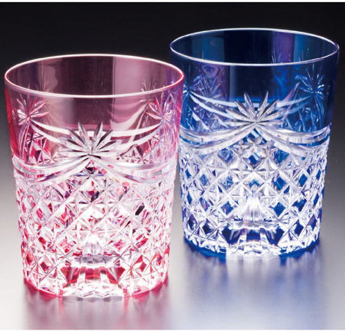 楽天市場】＜日本製＞カガミクリスタル 江戸切子ペアロックグラス