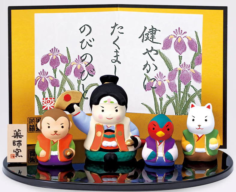 楽天市場】端午の節句 桃太郎 と犬・猿・キジ手作りキット（金屏風