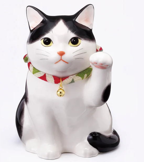 楽天市場】【送料無料】王様印 常滑焼 三匹猫 招き猫（貯金箱）5号