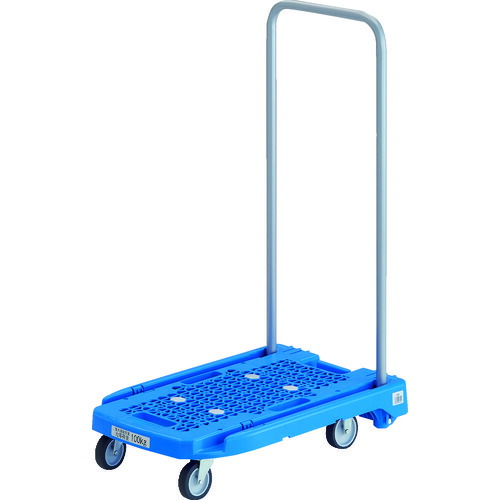 【台車が格安特価】ＴＲＵＳＣＯ　トラスコ中山　樹脂台車　アクロキャリー　６００Ｘ３９０　ブルー　AC-1-B[819-4948] 【樹脂製運搬車/台車/樹脂台車/折り畳み台車/折りたたみ】[AC1B]