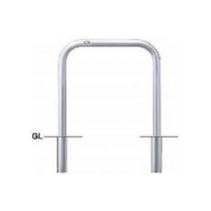 【メーカー直送：代引不可】サンポール sanpole アーチ 差込式 車止めポール 直径60.5mm W750×H800 ステンレス製 AA-7S75-800 (AA7S75800)【駐車場/出入口/車庫/公共施設/商業施設/公園/広場/安全用品】