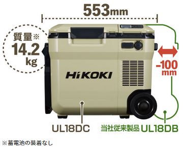 HiKOKI（ハイコーキ）18V コードレス冷温庫 フォレストグリーン UL18DC
