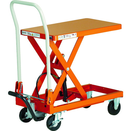 （直送品　代引不可）ＴＲＵＳＣＯ　トラスコ中山　ハンドリフター　１２０ｋｇ　折りたたみ式３５０Ｘ５７　 HLFA-S120 [HLFAS120] [160-5363] 【台車/ハンドリフター】