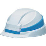 ＤＩＣ　ＤＩＣプラスチック　折りたたみヘルメット　ＩＺＡＮＯ２　ホワイト／ブルーライン　ＫＰ　IZANO2 AA21-W/B KP (IZANO2 AA21WB KP) (263-9199)【ヘルメット/保護具/安全用品/防災用】