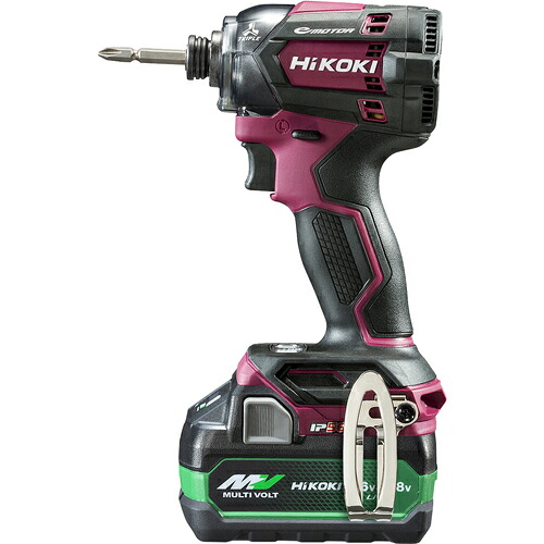 HiKOKI(ハイコーキ) 18V コードレスインパクトドライバ フレアレッド WH18DC(2XPRZ) 蓄電池・充電器・ケース付き (WH18DC2XPRZ) ※ビット別売【DIY/電動工具】