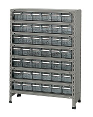 【法人限定：代引き不可】 物品棚LEK型樹脂ボックス LEK8128-42T｜激安工具のタツマックスメガ