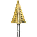 ＴＯＰ　電動ドリル用ステップドリル　１１段　６～３０ｍｍ　ゴールドタイプ ESD630G [397-0876] 【ステップドリル】[ESD-630G]｜激安工具のタツマックスメガ