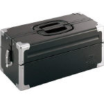 【工具箱が激安価格】ＴＯＮＥ　ツールケース（メタル）　Ｖ形２段式　マットブラック BX322BK [390-4342] 【スチール製工具箱】[BX322BK]｜激安工具のタツマックスメガ