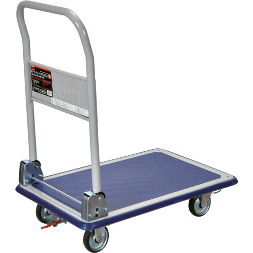 ＴＲＵＳＣＯ 押しつける製手押し車 ドンキーカート 折畳 ４輪輪っかストッパー付 (856-4186) (101NJKRS4)