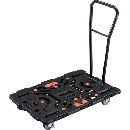 ＴＲＵＳＣＯ 繋ぎ合わせる式脂製平台車 ビートル ９００Ｘ６００ 自在３輪 内２輪ストッパー付 脱着式手持ち部分付 とめたろう付 (235-8987) (BT900J3S2HE100T)