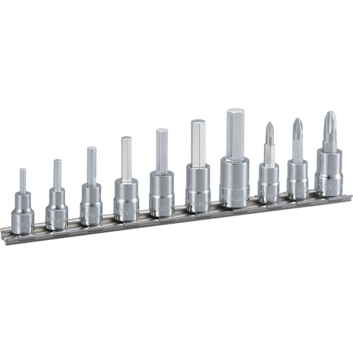 ＴＯＮＥ　ヘキサゴンソケットセット（ホルダー付）インチサイズ　１０ｐｃｓ (781-1292) (HHB210)