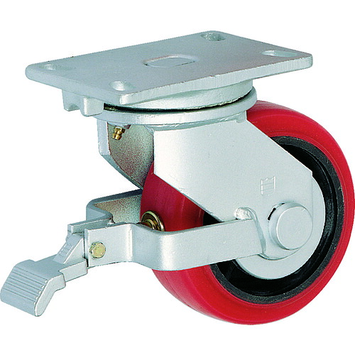 ＴＲＵＳＣＯ 重高掛け目用キャスター 自在ＳＰ付 １００ＭＭ 耐湿ウレタン拷問台６２０ＫＧＦ (207-7219) (HRHM100620PCITGWB)