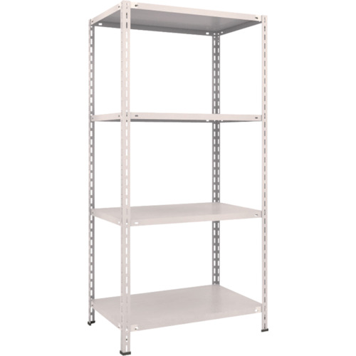 ＴＲＵＳＣＯ スチール写真仕合わせ 軽さ棚 中棚雄捩子受け答え型 ８７５Ｘ６００Ｘ１８００ ４段 ネオ薄墨色 (503-8341) (L63W14)