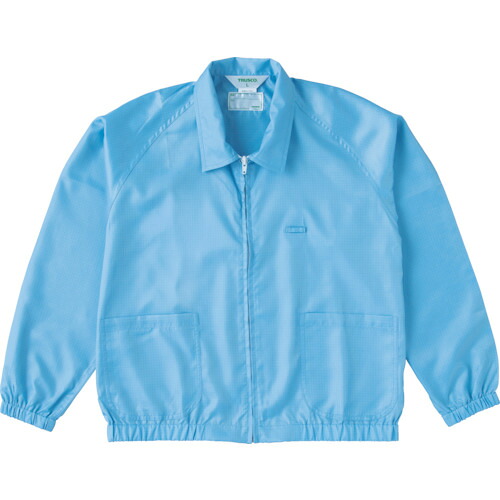 ＴＲＵＳＣＯ　制電糸グリッド仕様ジャケット（衿付）　ブルー　ＬＬ (474-8549) (TCLGJBLL) 4,296円