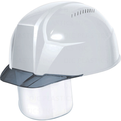 ＤＩＣ 超軽さ 澄み切ったバイザー安全帽（遮蔽物面付） ＡＡ２３－ＣＳＶ ＫＰ 白／人煙 (650-5107) (AA23CSVHA8KPWS)