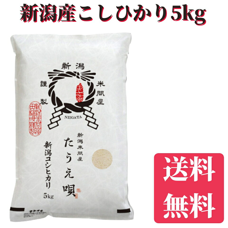 新潟産こしひかり 5kg 　令和6年産　送料無料【メーカー直送】　米/コメ/こめ　ギフト/プレゼント/贈り物　産地直送/直送　コシヒカリ/新潟米/ブランド米